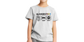 Child wearing a gray t-shirt with 'Blackbelt Kids' logo on a white background